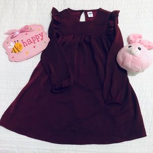Toddler Girls Burgundy Dress 4T